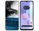 Funda Silicona para TCL 406 diseño Ojo Dibujos