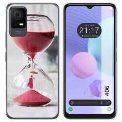 Funda Silicona para TCL 406 diseño Reloj Dibujos
