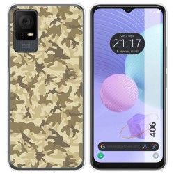Funda Silicona para TCL 406 diseño Sand Camuflaje Dibujos