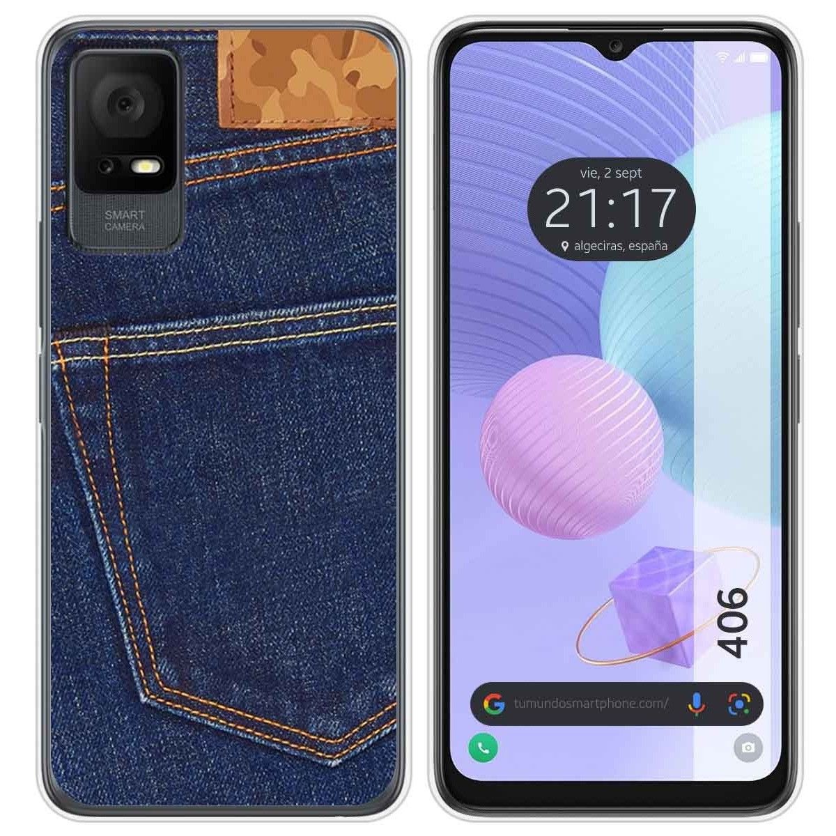 Funda Silicona para TCL 406 diseño Vaquero Dibujos