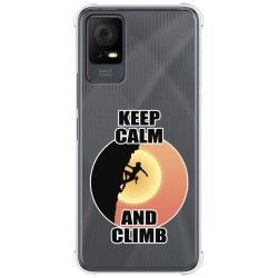 Funda Silicona Antigolpes para TCL 406 diseño Mujer Escalada Dibujos