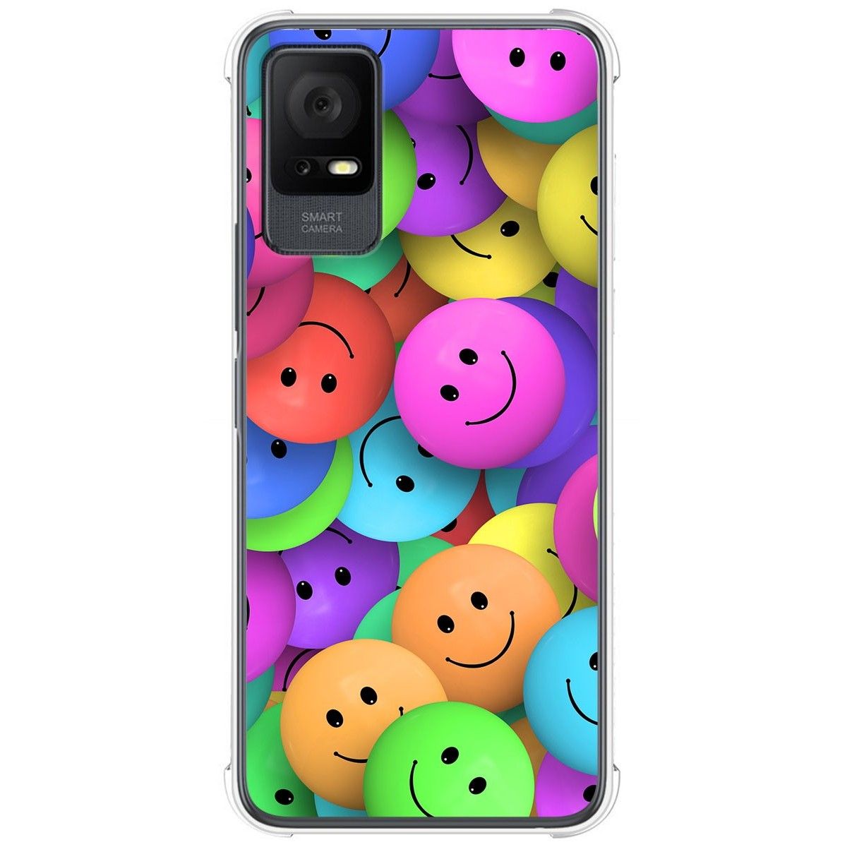 Funda Silicona Antigolpes para TCL 406 diseño Smile Dibujos