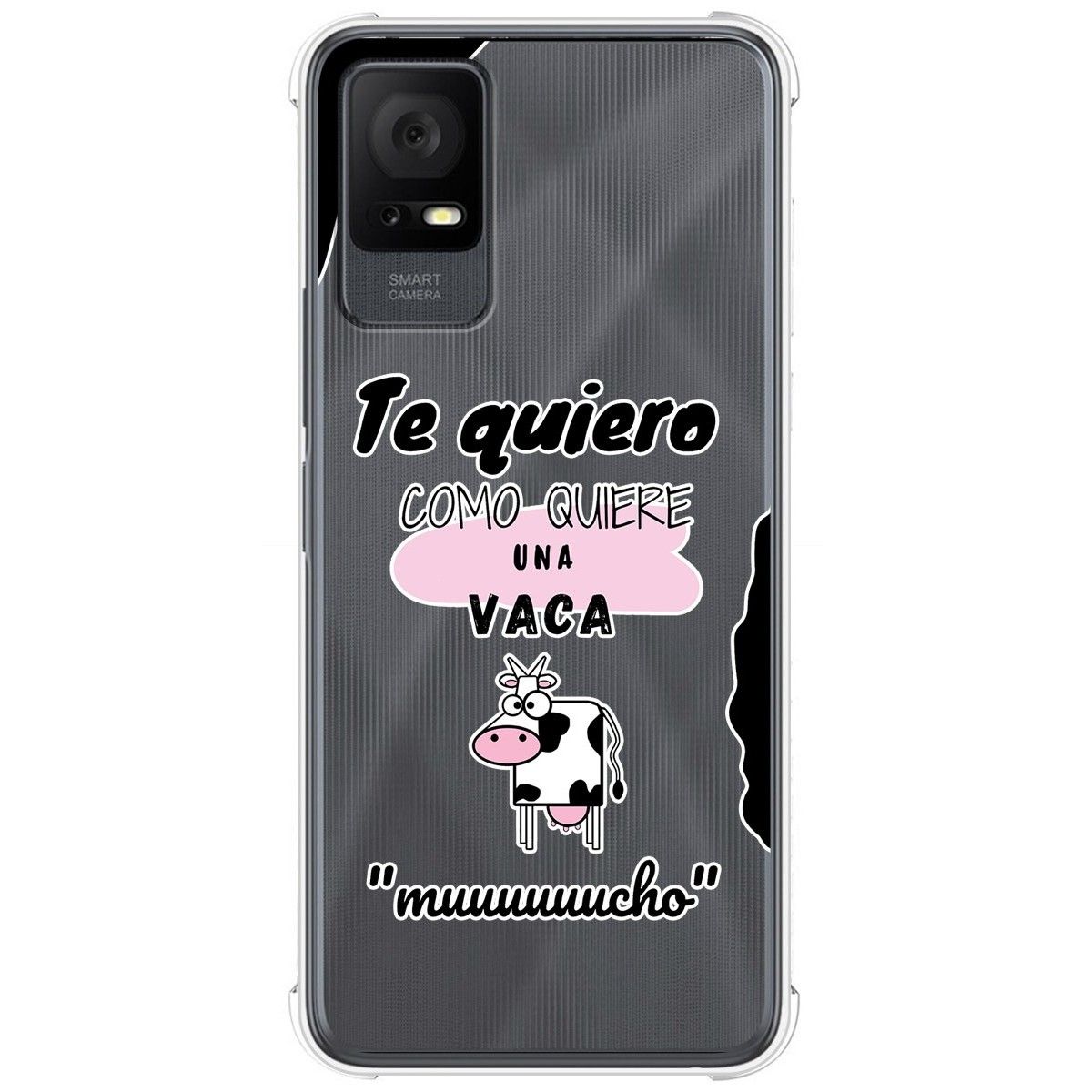 Funda Silicona Antigolpes para TCL 406 diseño Vaca Dibujos