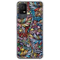 Funda Silicona Antigolpes para TCL 406 diseño Flores 04 Dibujos