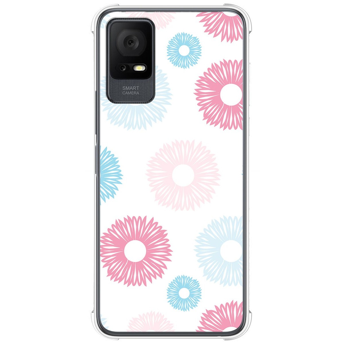 Funda Silicona Antigolpes para TCL 406 diseño Flores 06 Dibujos