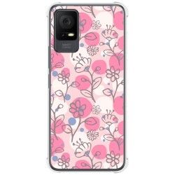 Funda Silicona Antigolpes para TCL 406 diseño Flores 07 Dibujos