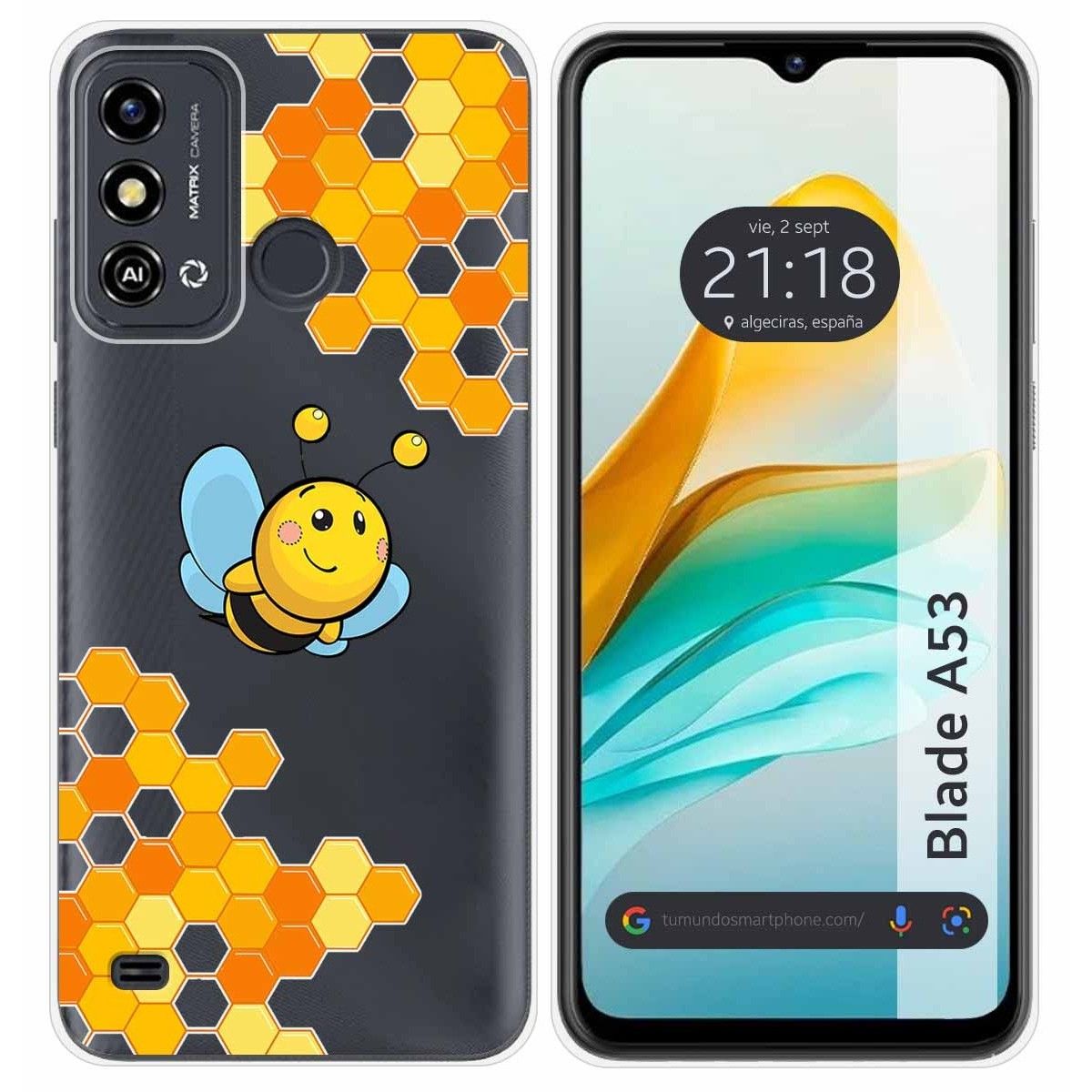 Funda Silicona para Zte Blade A53 diseño Abeja Dibujos