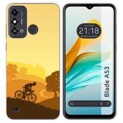 Funda Silicona para Zte Blade A53 diseño Ciclista Dibujos