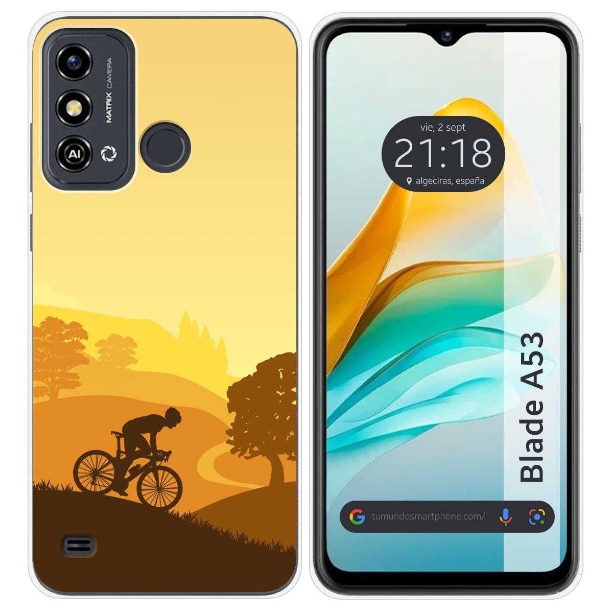 Funda Silicona para Zte Blade A53 diseño Ciclista Dibujos