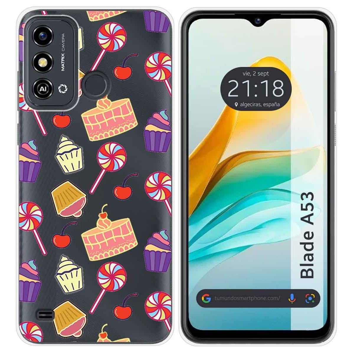 Funda Silicona para Zte Blade A53 diseño Dulces 01 Dibujos