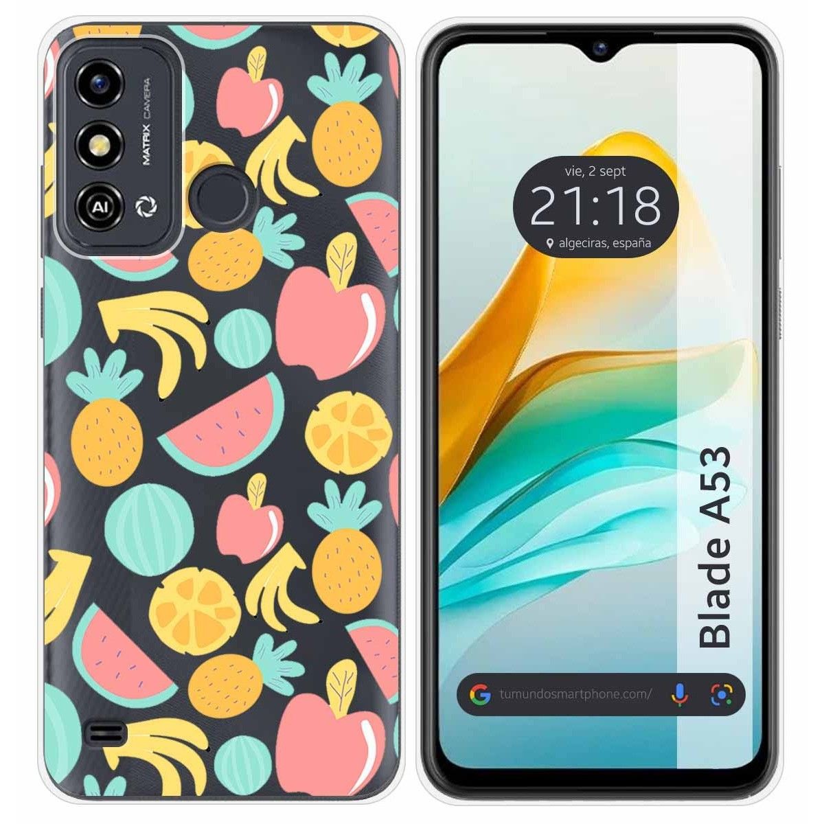 Funda Silicona para Zte Blade A53 diseño Frutas 02 Dibujos