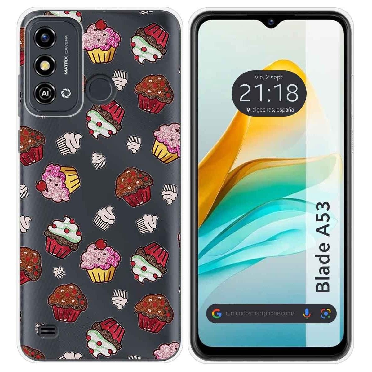 Funda Silicona para Zte Blade A53 diseño Muffins Dibujos