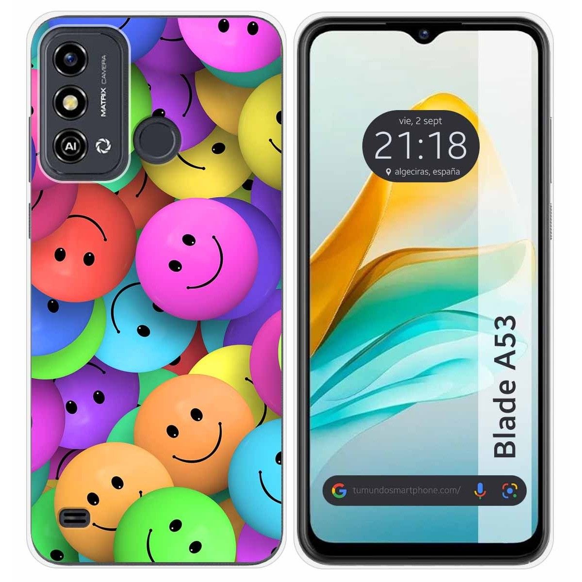 Funda Silicona para Zte Blade A53 diseño Smile Dibujos