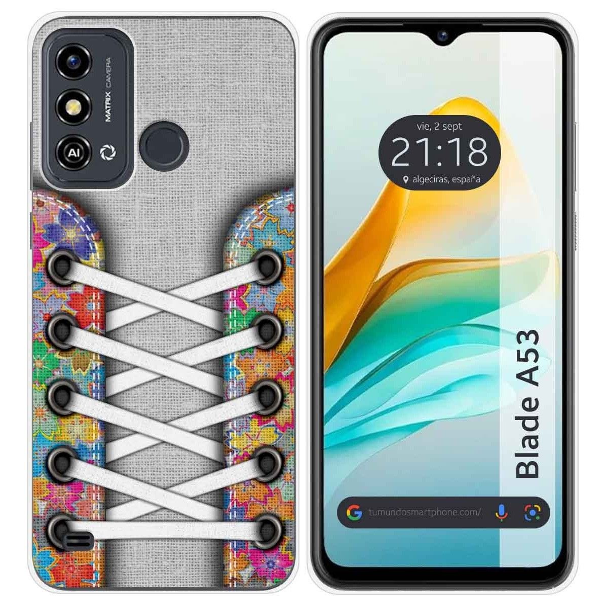Funda Silicona para Zte Blade A53 diseño Zapatillas 04 Dibujos