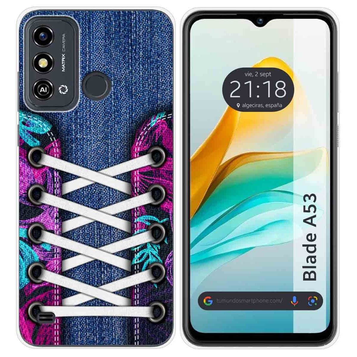Funda Silicona para Zte Blade A53 diseño Zapatillas 06 Dibujos