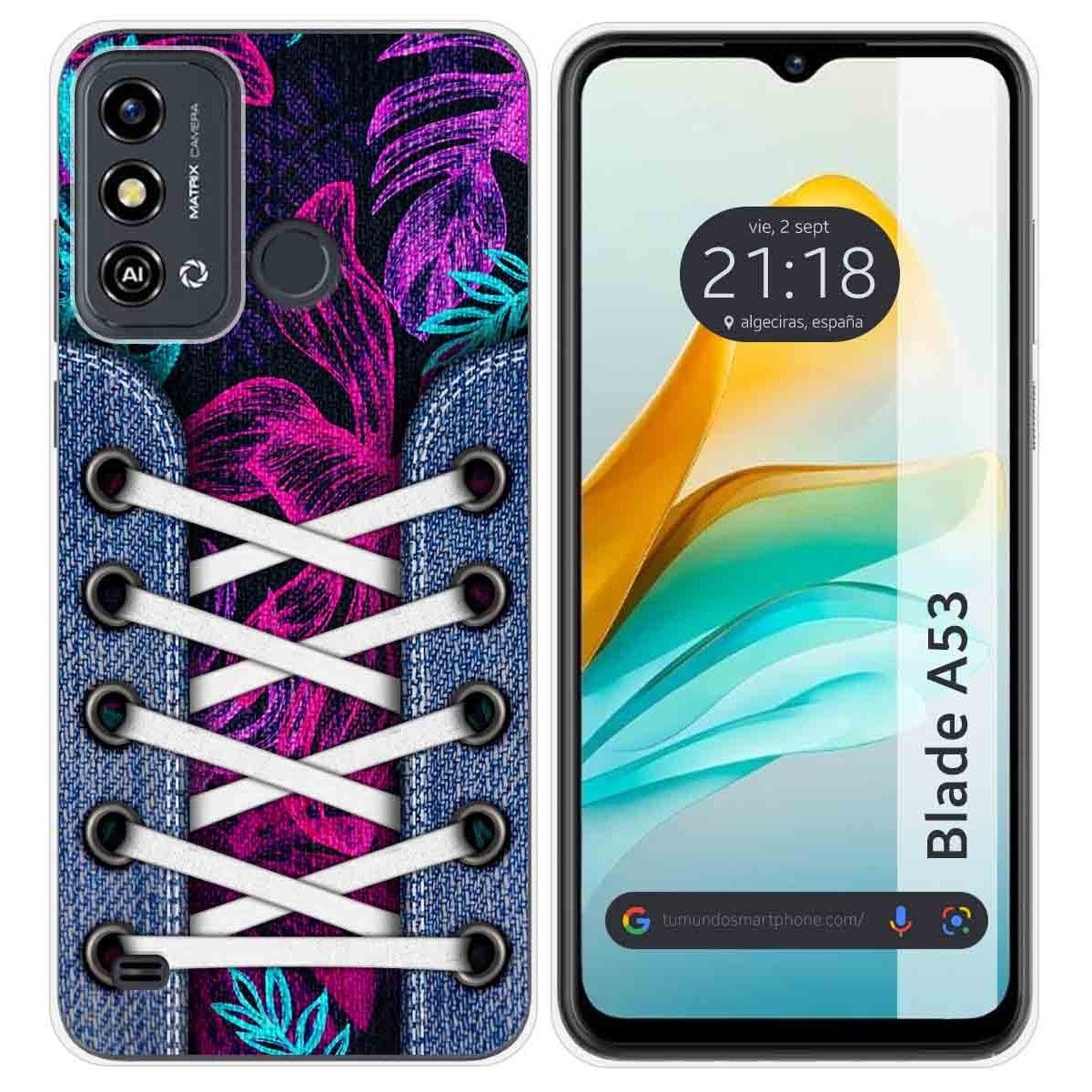 Funda Silicona para Zte Blade A53 diseño Zapatillas 07 Dibujos