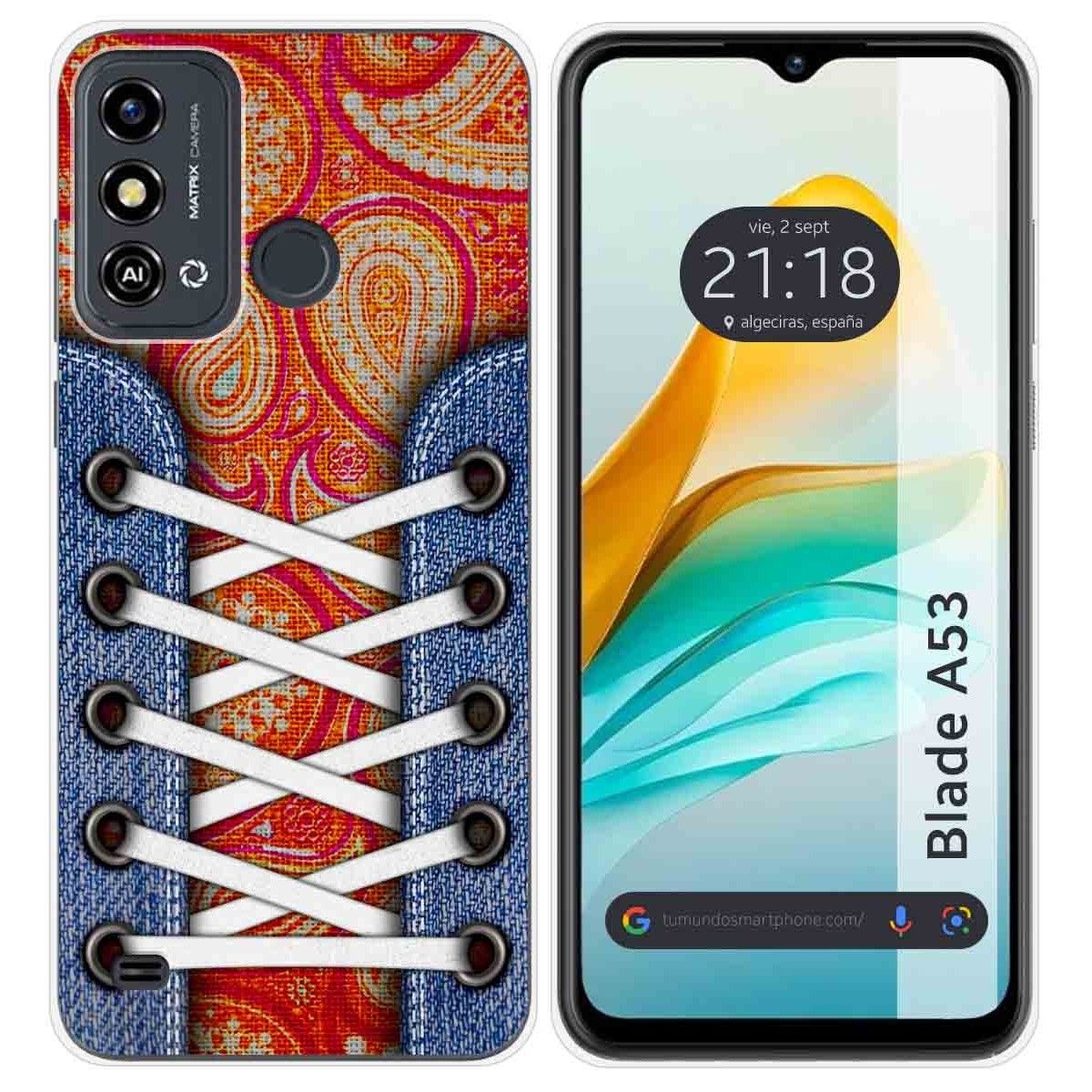 Funda Silicona para Zte Blade A53 diseño Zapatillas 10 Dibujos