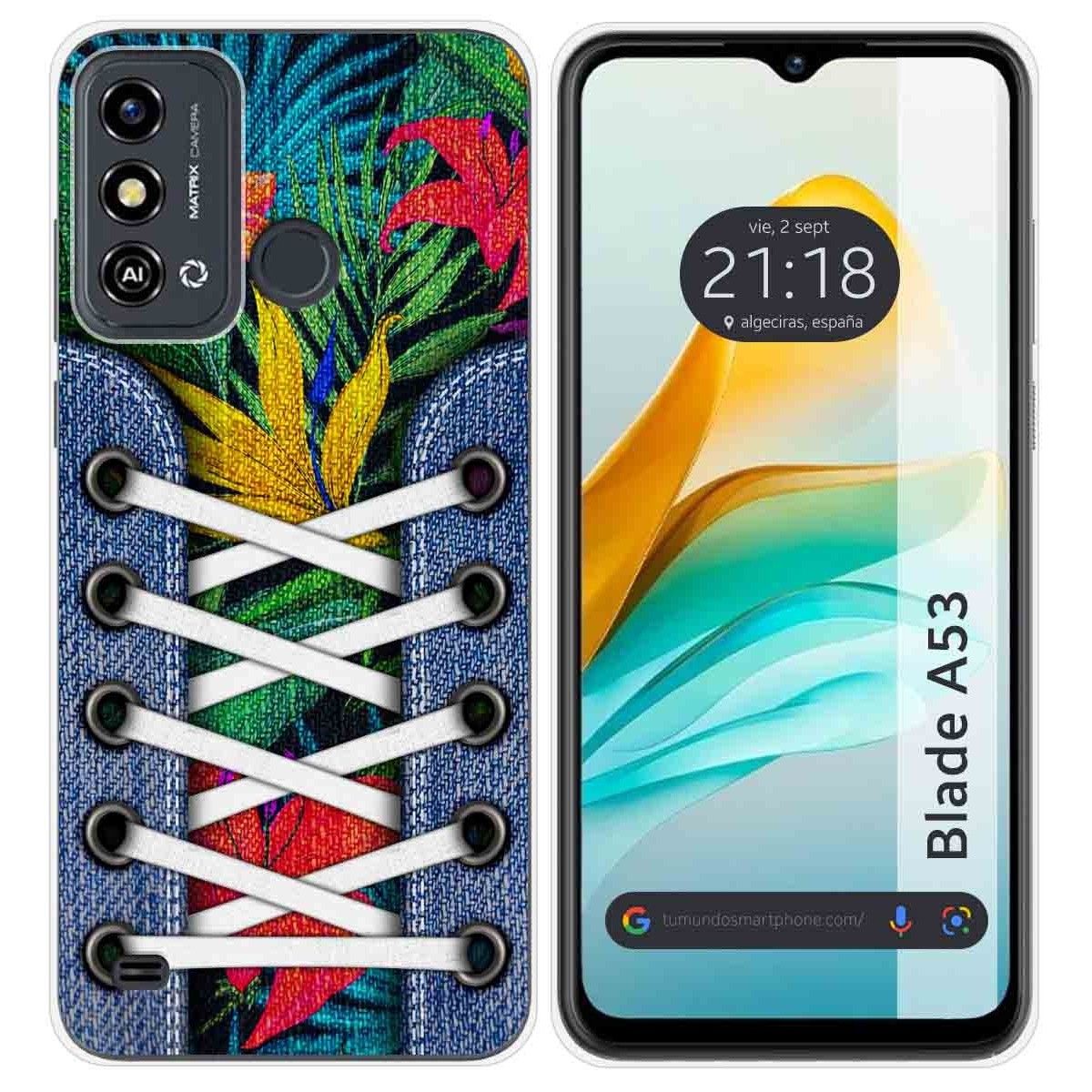 Funda Silicona para Zte Blade A53 diseño Zapatillas 12 Dibujos