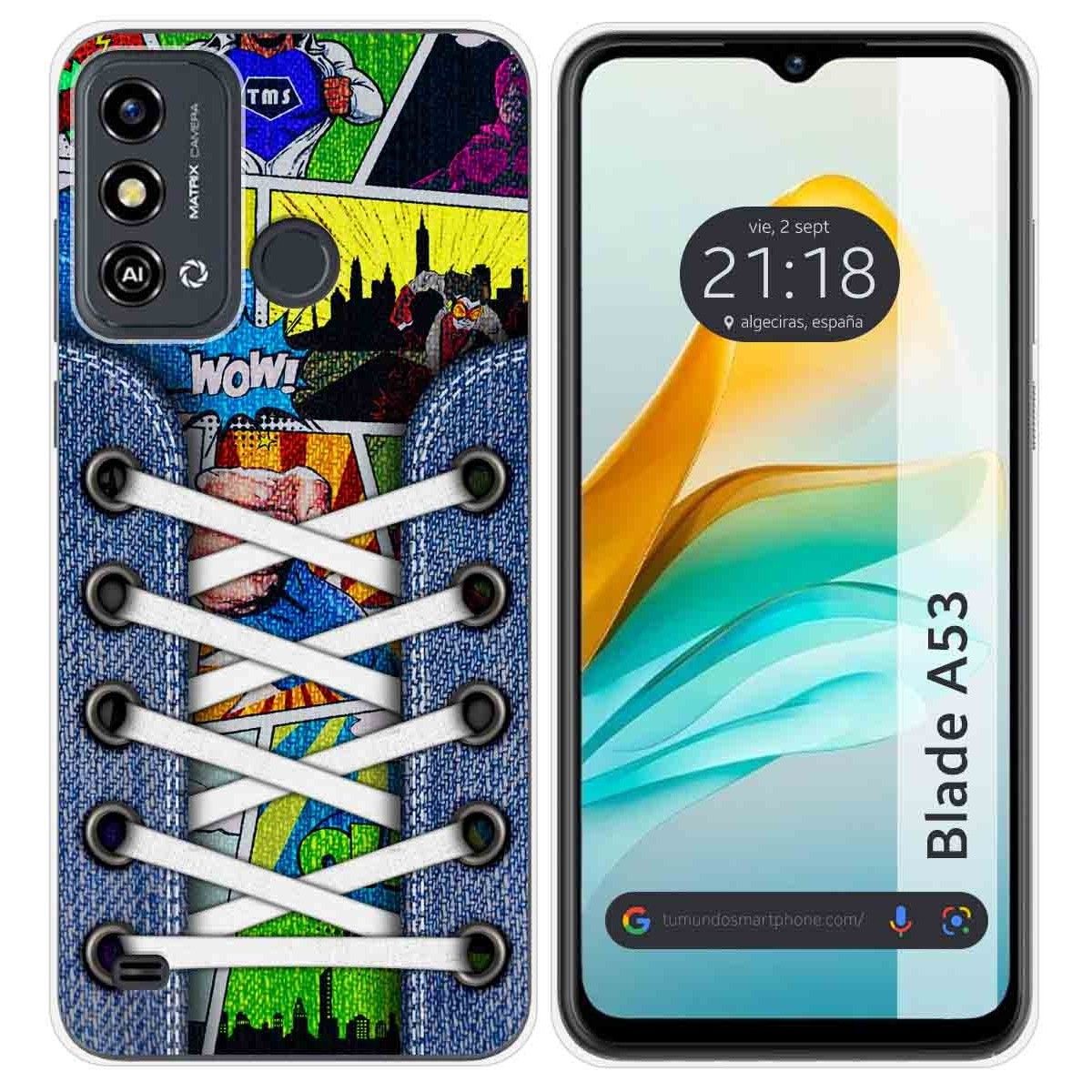 Funda Silicona para Zte Blade A53 diseño Zapatillas 14 Dibujos