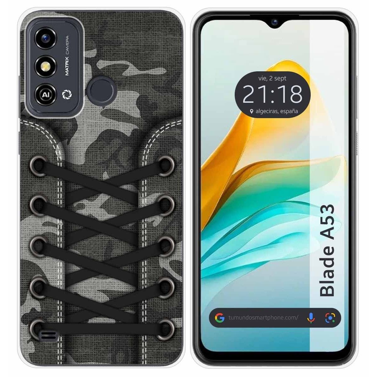 Funda Silicona para Zte Blade A53 diseño Zapatillas 15 Dibujos
