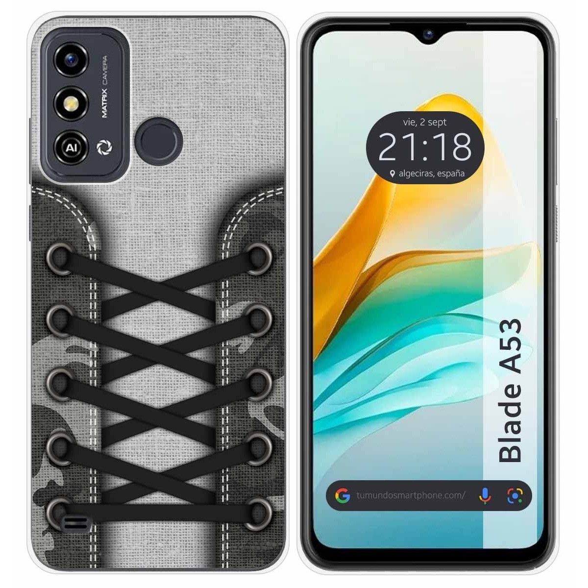 Funda Silicona para Zte Blade A53 diseño Zapatillas 16 Dibujos