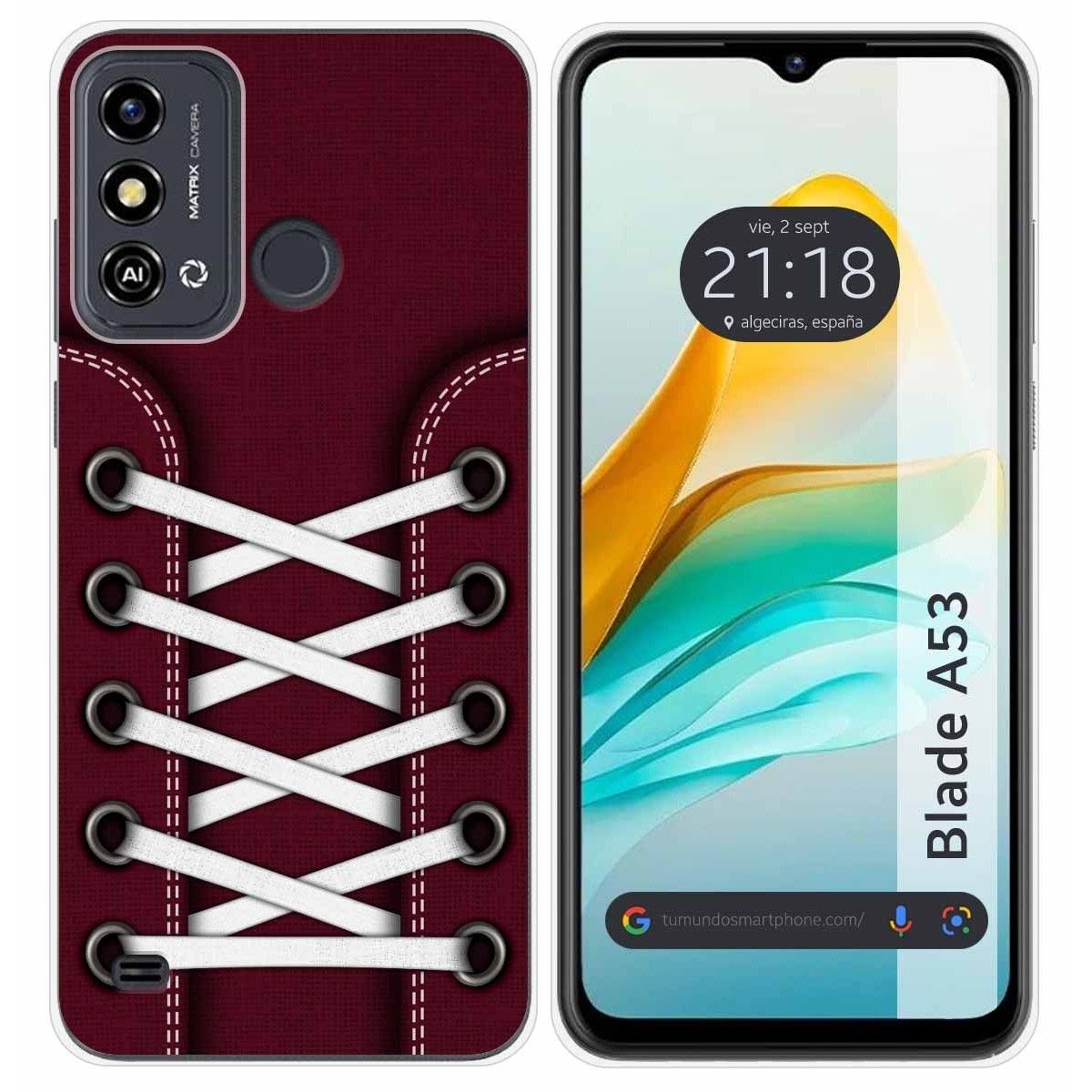 Funda Silicona para Zte Blade A53 diseño Zapatillas 17 Dibujos