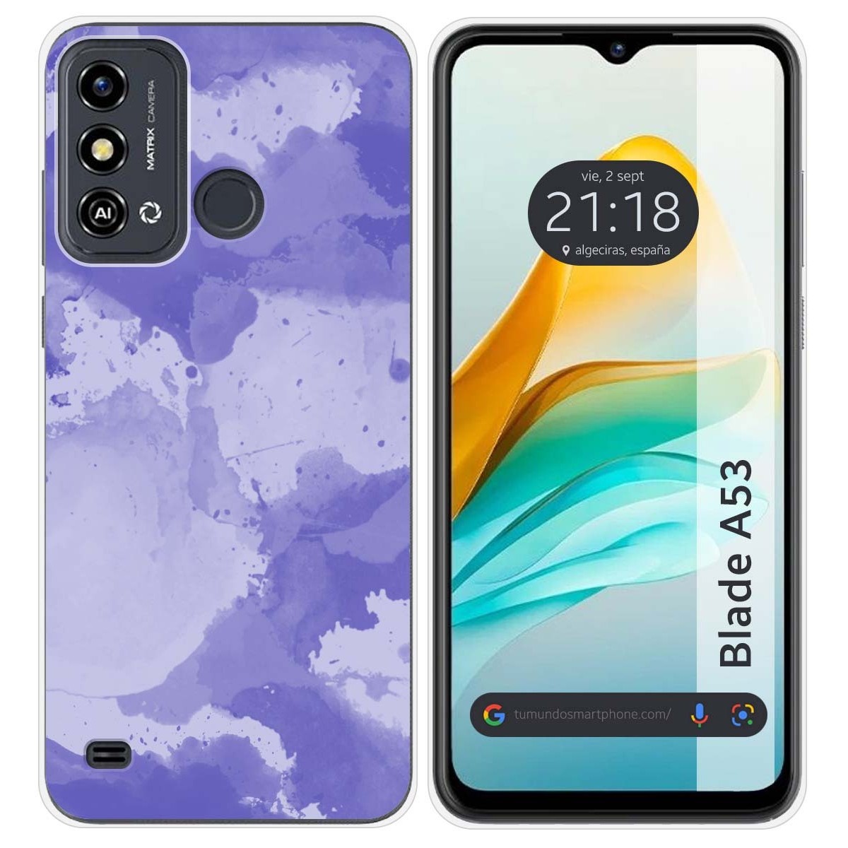 Funda Silicona para Zte Blade A53 diseño Acuarela 01 Dibujos