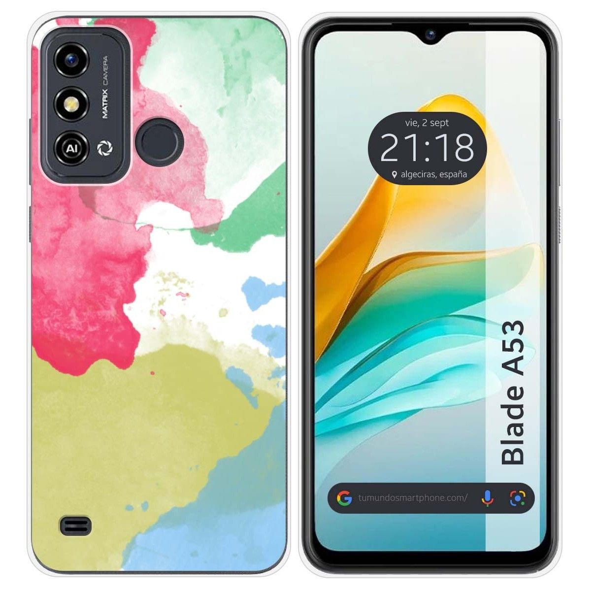 Funda Silicona para Zte Blade A53 diseño Acuarela 02 Dibujos