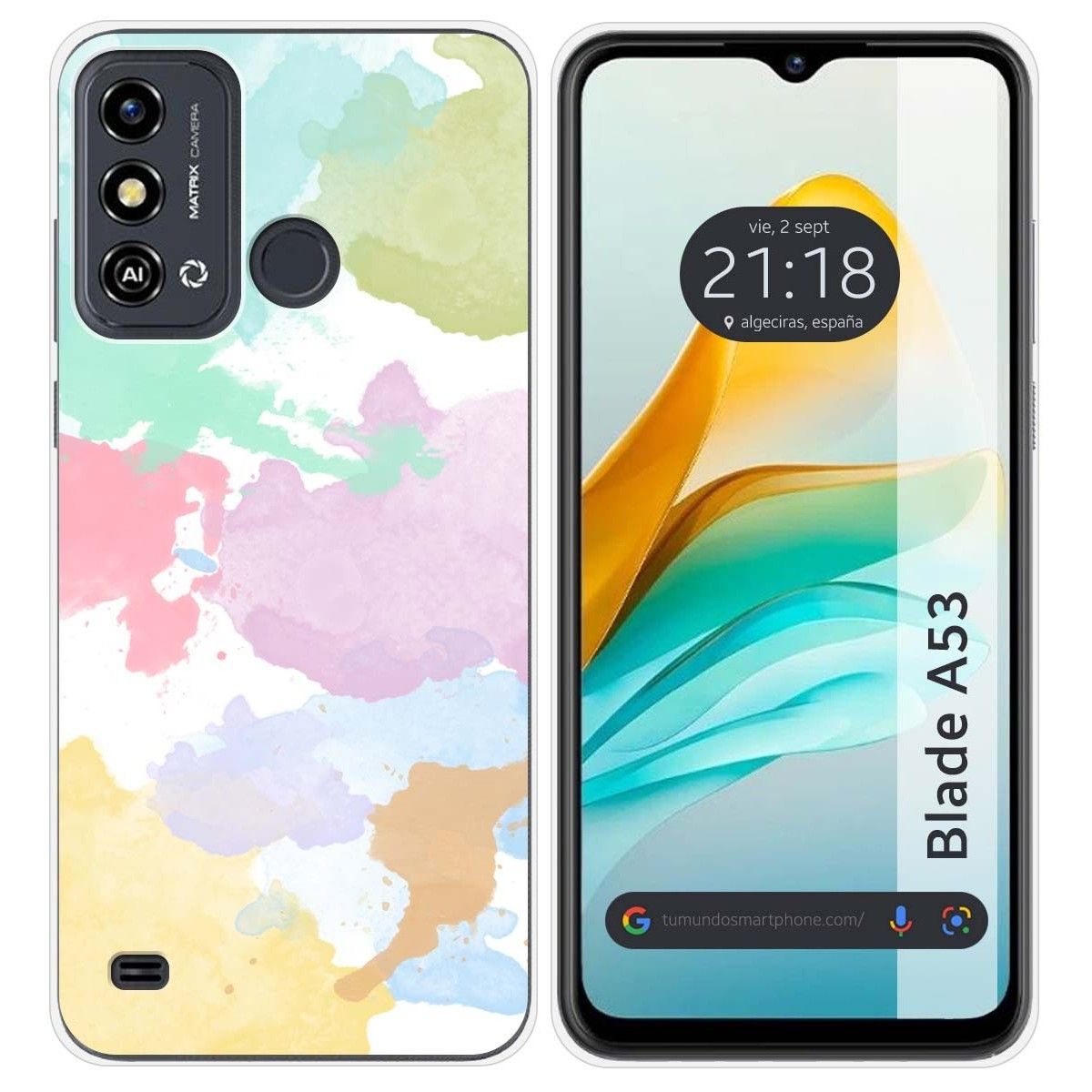 Funda Silicona para Zte Blade A53 diseño Acuarela 11 Dibujos