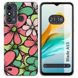Funda Silicona para Zte Blade A53 diseño Flores 02 Dibujos