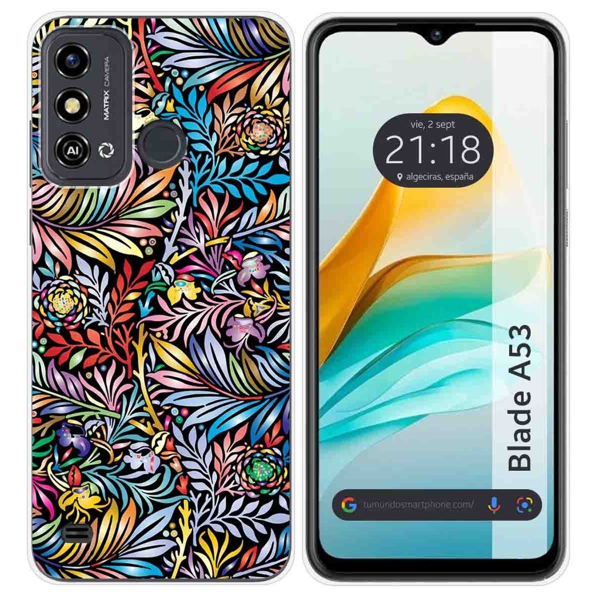 Funda Silicona para Zte Blade A53 diseño Flores 04 Dibujos