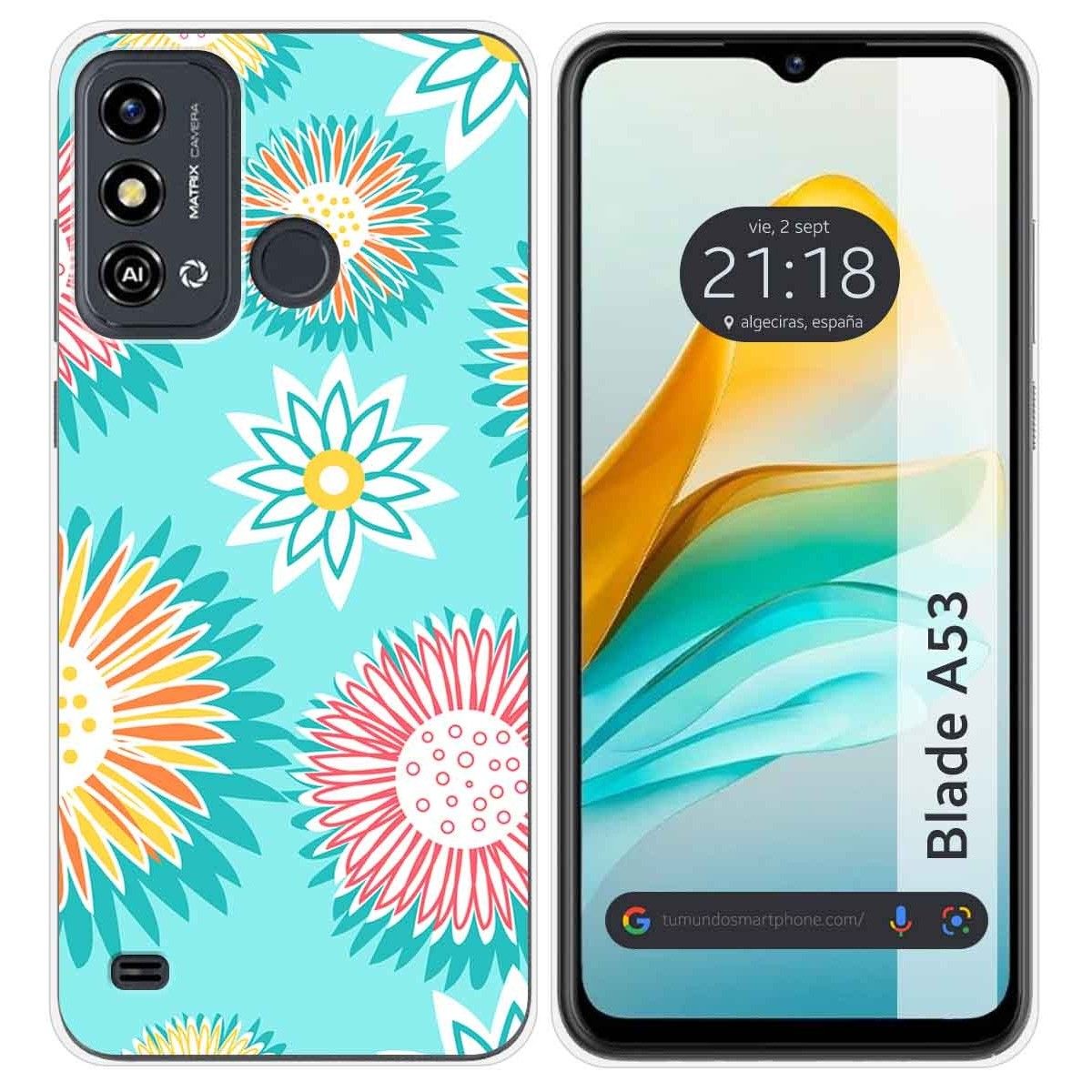 Funda Silicona para Zte Blade A53 diseño Flores 05 Dibujos