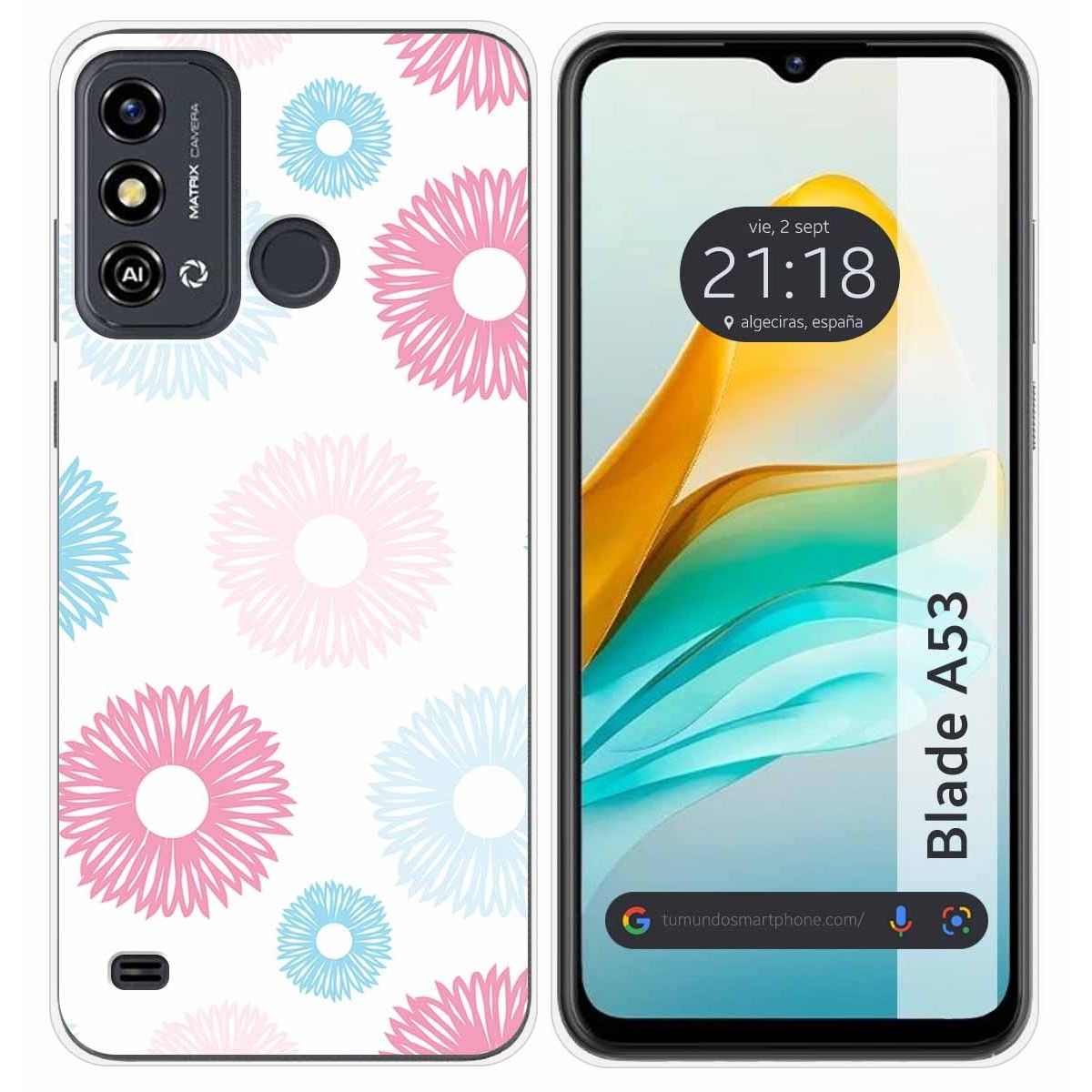 Funda Silicona para Zte Blade A53 diseño Flores 06 Dibujos