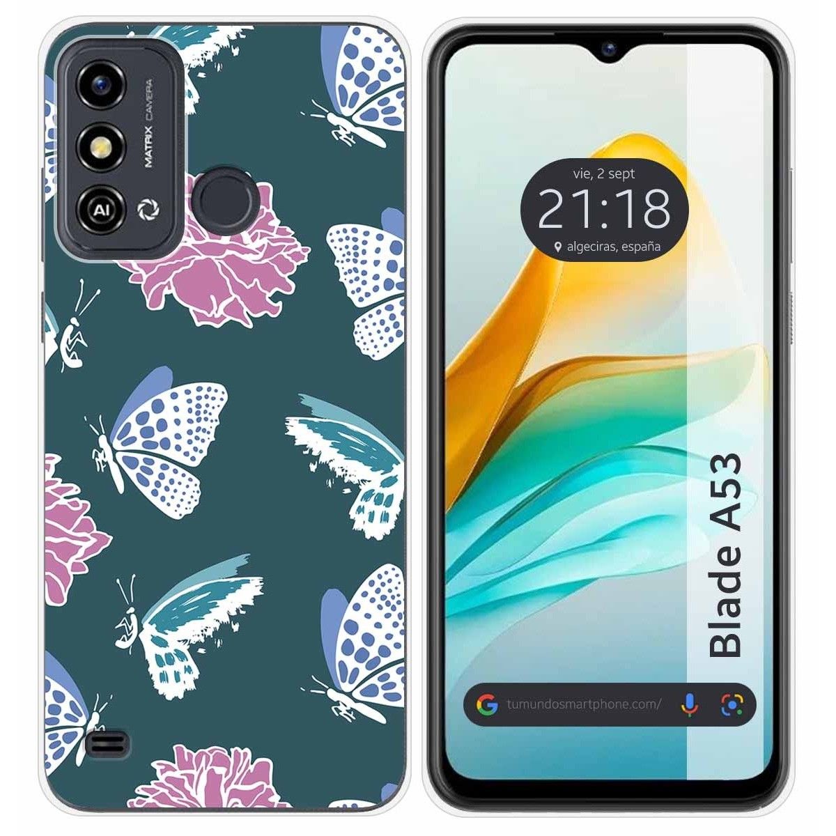 Funda Silicona para Zte Blade A53 diseño Flores 10 Dibujos