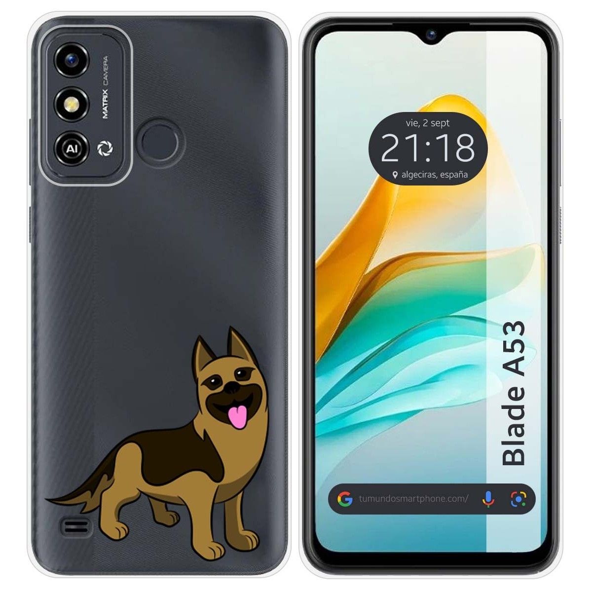 Funda Silicona para Zte Blade A53 diseño Perros 03 Dibujos