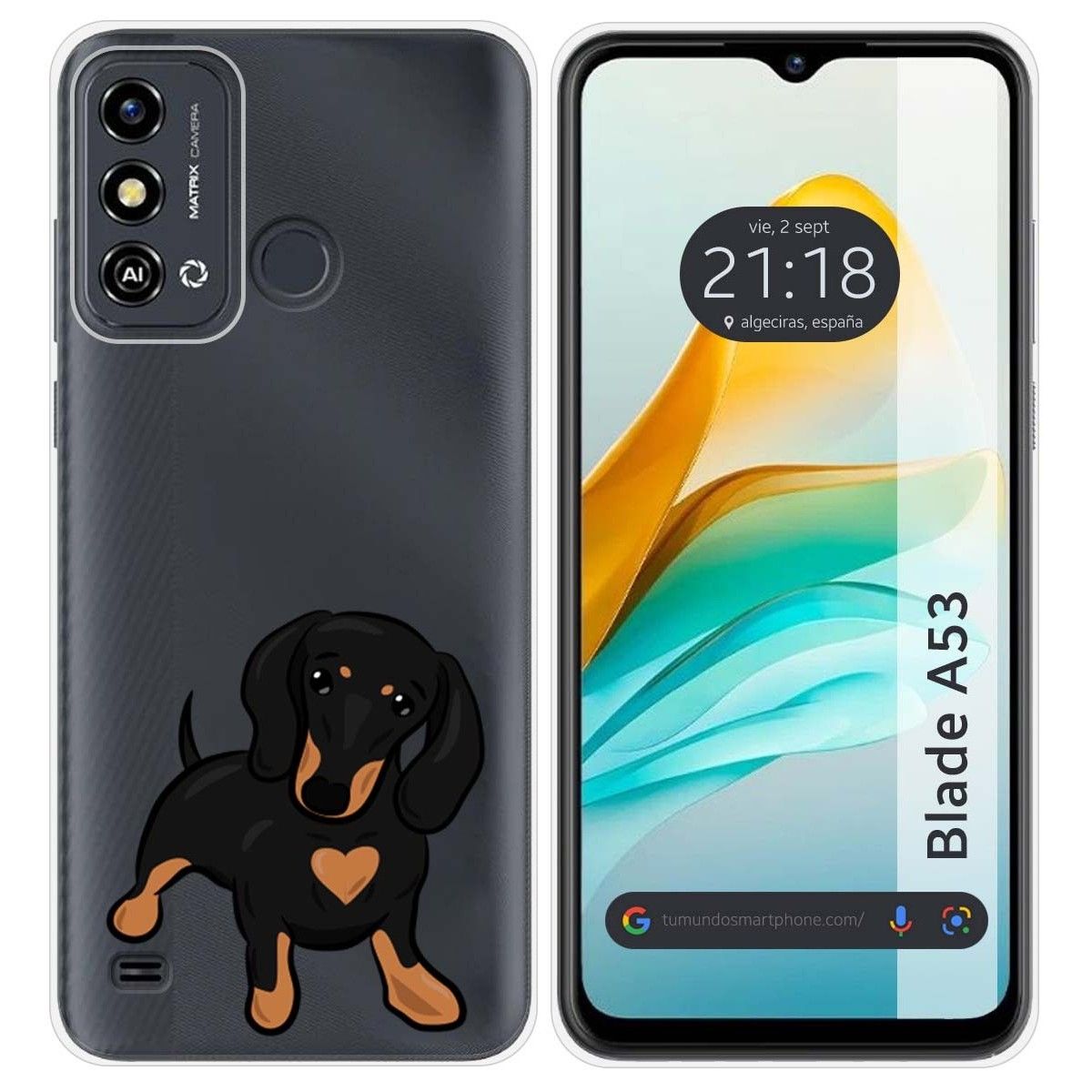 Funda Silicona para Zte Blade A53 diseño Perros 04 Dibujos