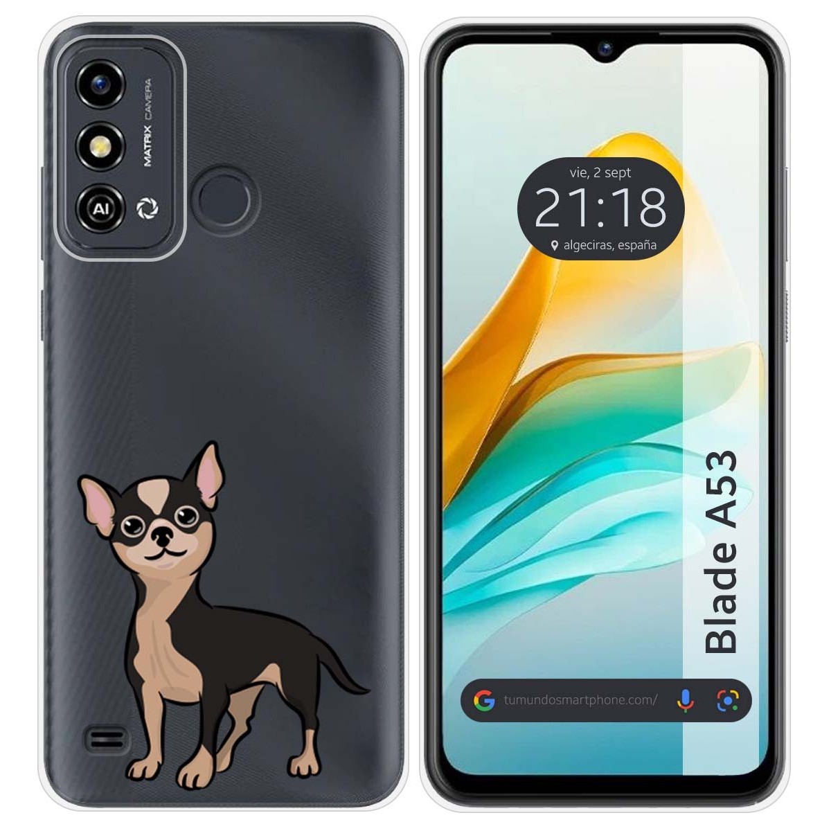 Funda Silicona para Zte Blade A53 diseño Perros 05 Dibujos