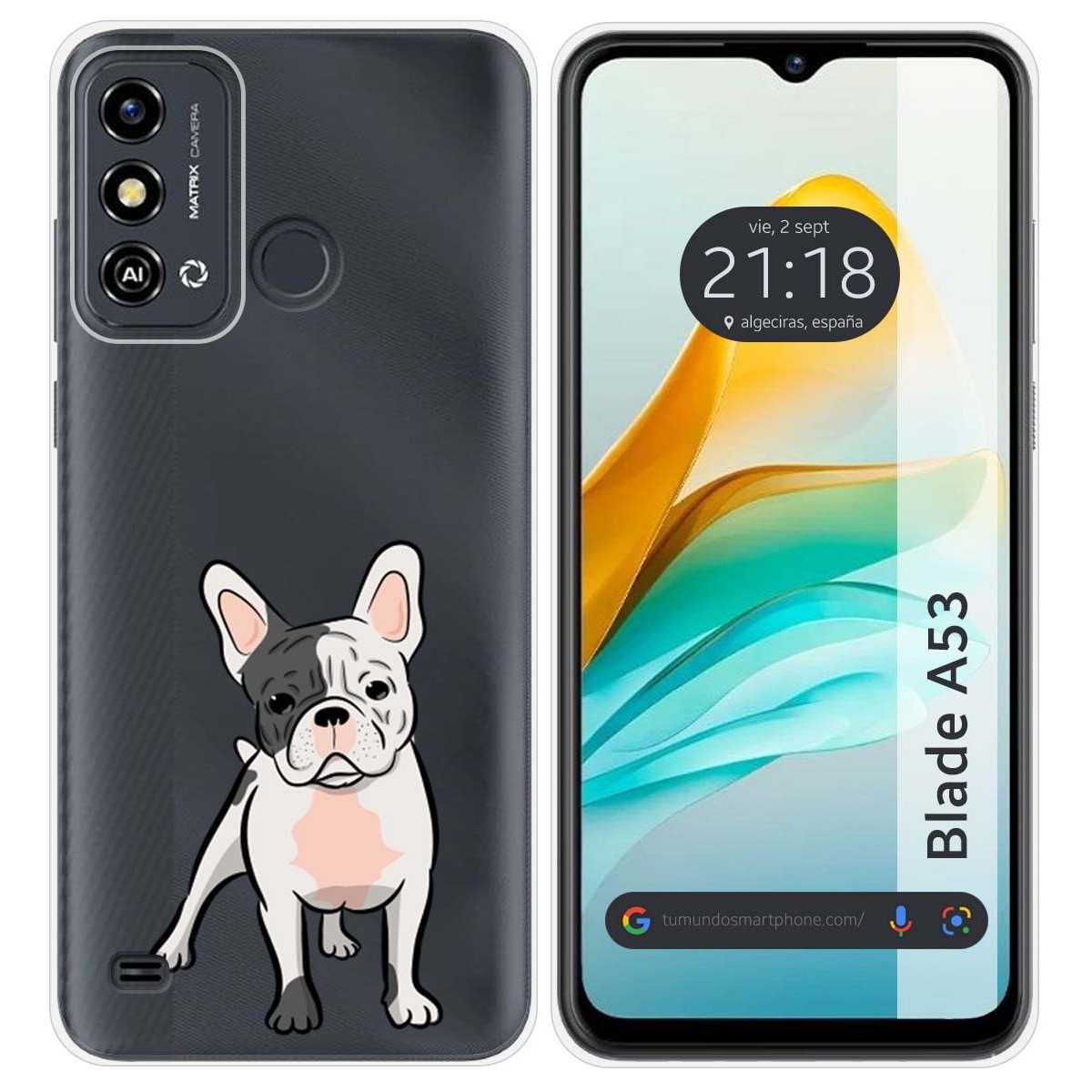 Funda Silicona para Zte Blade A53 diseño Perros 06 Dibujos