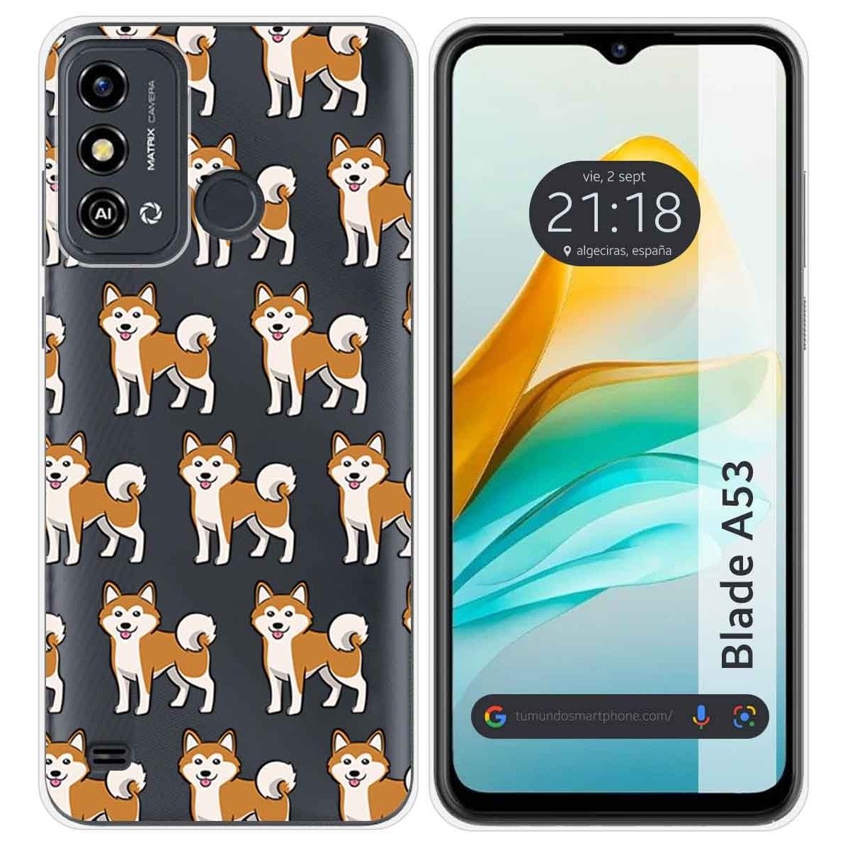 Funda Silicona para Zte Blade A53 diseño Perros 08 Dibujos