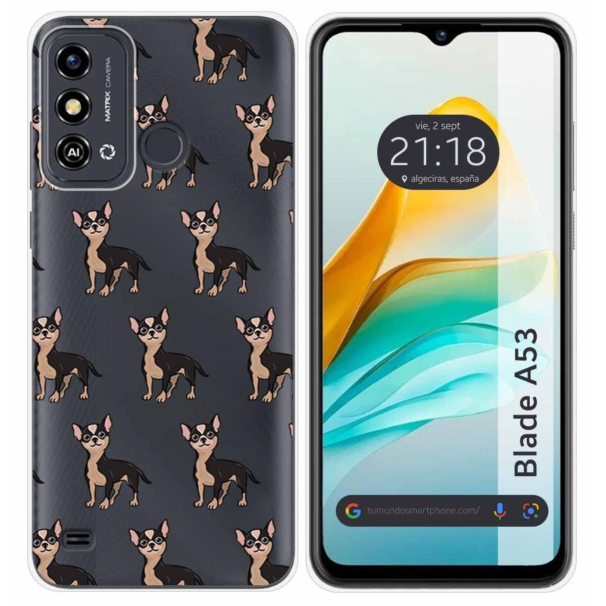 Funda Silicona para Zte Blade A53 diseño Perros 11 Dibujos