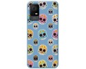 Funda Silicona Líquida Azul para TCL 406 diseño Catrina Dibujos