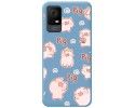 Funda Silicona Líquida Azul para TCL 406 diseño Cerdos Dibujos