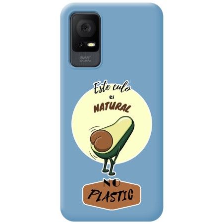Funda Silicona Líquida Azul para TCL 406 diseño Culo Natural Dibujos