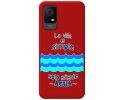 Funda Silicona Líquida Roja para TCL 406 diseño Agua Dibujos