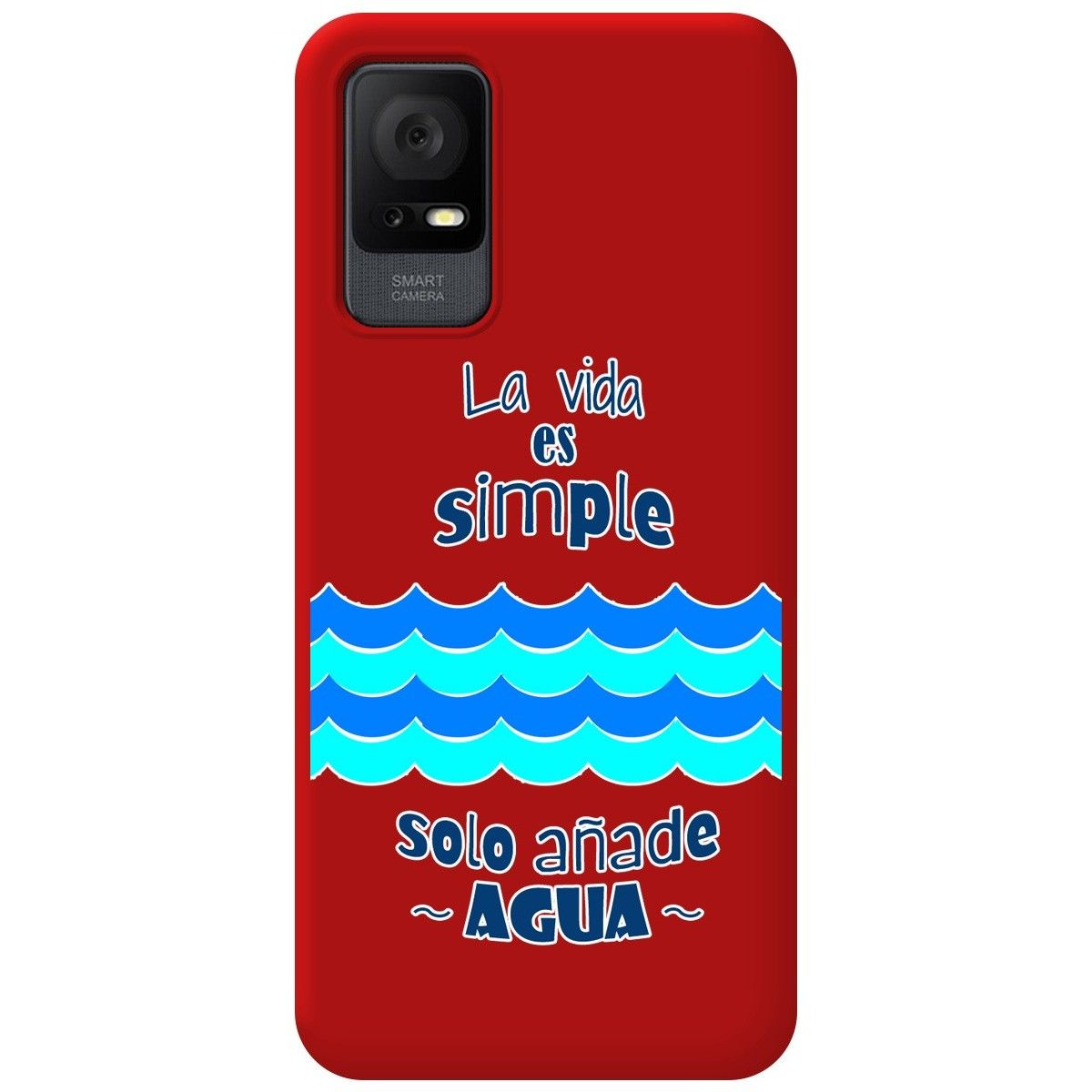 Funda Silicona Líquida Roja para TCL 406 diseño Agua Dibujos