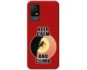 Funda Silicona Líquida Roja para TCL 406 diseño Mujer Escalada Dibujos