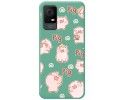 Funda Silicona Líquida Verde para TCL 406 diseño Cerdos Dibujos