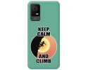 Funda Silicona Líquida Verde para TCL 406 diseño Mujer Escalada Dibujos