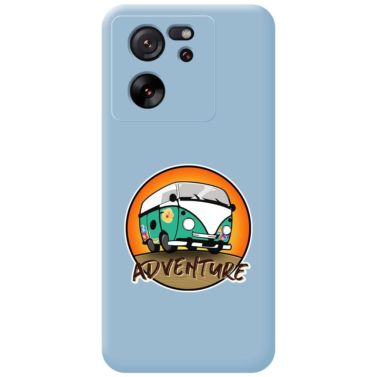 Funda Silicona Líquida Azul para Xiaomi 13T / 13T Pro 5G diseño Adventure Dibujos