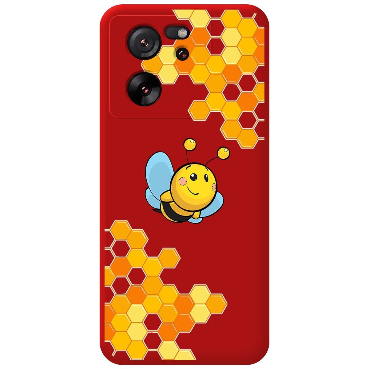 Funda Silicona Líquida Roja para Xiaomi 13T / 13T Pro 5G diseño Abeja Dibujos